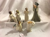 Group Of (4) Willow Tree Figurines + Seraphin Angel