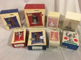 (7) Hallmark Keepsake Ornaments-Star Wars & Barbie In Boxes