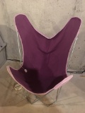 Retro Style Fold-Up Chair W/Cloth Seat