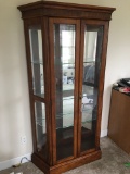 Nice Mirrored-Back Lighted Display Cabinet