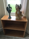 (2) Pottery Angels On A Shelf