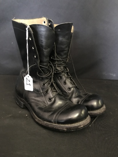 Polished Military Boots-Size 8