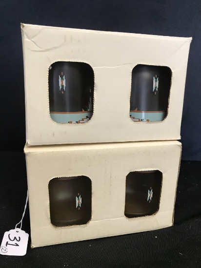 Set Of (8) Boulder Ridge Old Fashioned Drinking Glasses W/Boxes