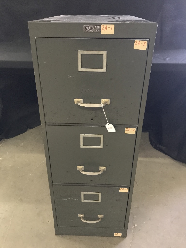 Vintage Harper 3 Drawer File Cabinet Art Antiques Collectibles Collectibles Vintage Retro Collectibles Auctions Online Proxibid