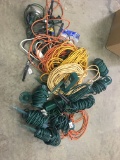Group of Extension Cords, Mostly Exterior Cords,
