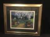 Framed & Matted Oil Titled 