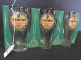 Set Of (3) Unopened Guinness Beer Glasses