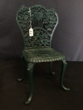 Ornate Cast Iron Doll/child's Chair Is 17.5