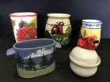 Group W/Stoneware & Hand-Painted Items