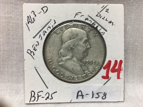 1963_D Franklin Half Dollar