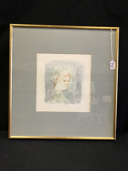 Framed & Matted "Hibel" Artist Signed Print #7 Of 15