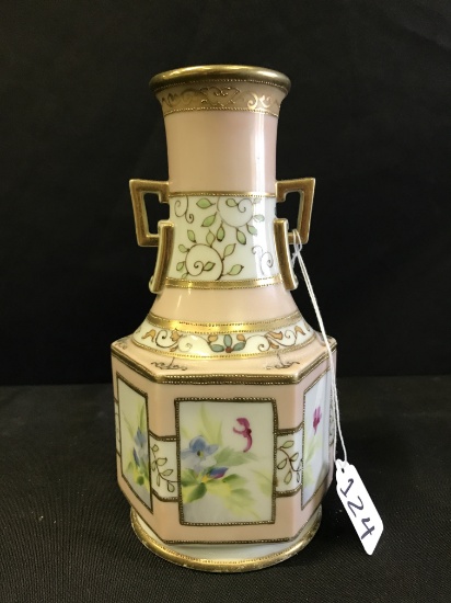 Vintage "Hand Painted Nippon" 6-Panel Vase