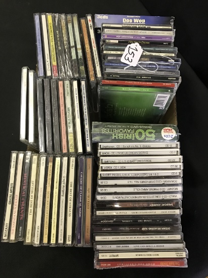 (60) + CD's: Irish, Easy Listening, Mozart, & Similar CD's