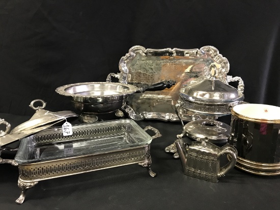 Group Of Silverplated Serving Pieces