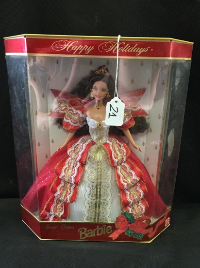 10th. Anniversary "Happy Holidays" Barbie Doll-MIB
