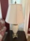 (2) Brass & Porcelain Table Lamps W/Shades