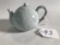 Oriental Figural Teapot W/Incised Design