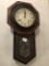 Antique Regulator Wall Clock W/Pendelum & Key