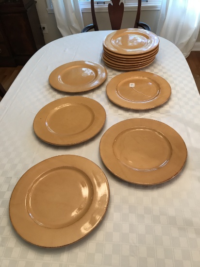 (12) Pier 1 Imports Large Plates "Toscana Gold" Pattern