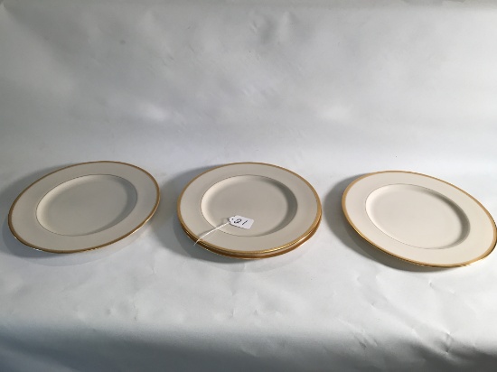 (4) Lenox "Tuxedo" Pattern Dinner Plates