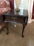 Ethan Allen Cherry Drop-Leaf Lamp Table