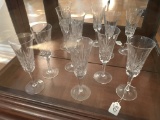 (6) Crystal Gorham Stemmed Champagne Glasses In 