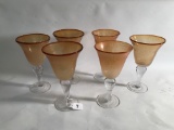 (6) Quality Stemmed Water Glasses