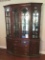 Tell City Solid Cherry Lighted China Cabinet W/Mirrored Back