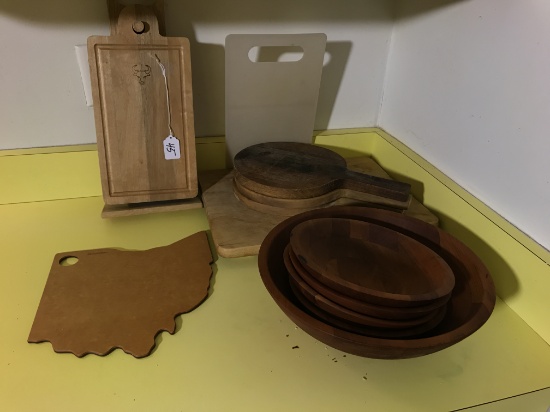 Group Of wooden Cutting Boards As Shown