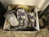 Box of New Gloves and Used Extension Cords