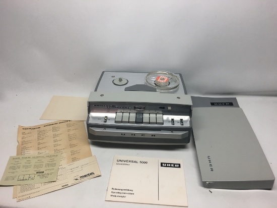 Uher Universal 5000 with Original Cover and Instructions