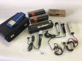 Four Sony Microphones and Empty Vintage Boxes