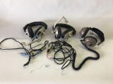 Three Vintage Head Sets