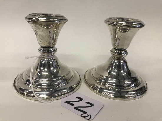 Pair Of Rank & Whitin Sterling Candlesticks