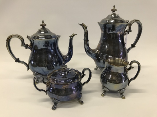 (4) Pc. "Pilgrim Silverplate" Footed Tea Service