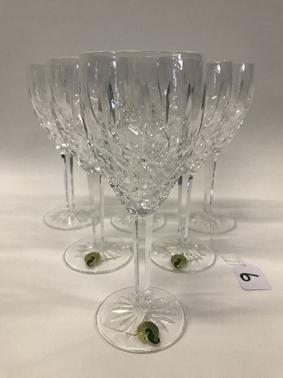 Waterford Crystal:  Set Of (6) Araglin Champagne Glasses