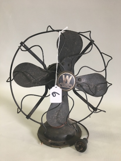Vintage Oscillating Metal Fan By Westinghouse