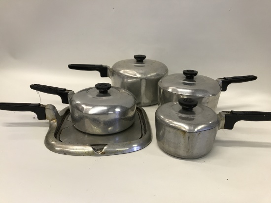 5 Piece Set of Wagner Magnolite Cookware