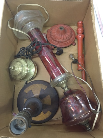 Antique Lamp Parts and Pieces