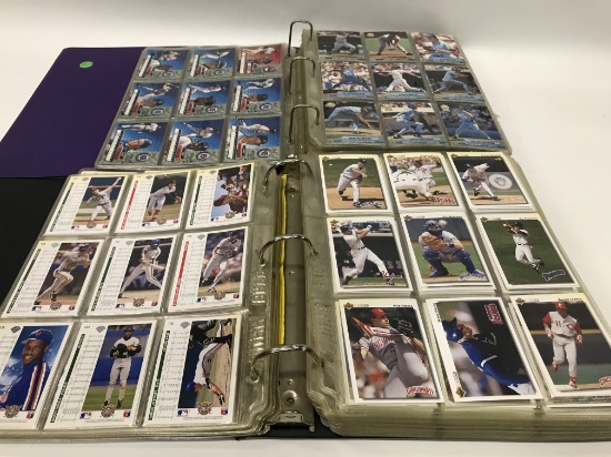 (2) 3-Ring Binder W/90's Baseball Cards