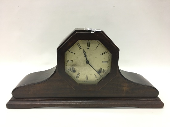 Vintage Gilbert Mantle Clock W/Pendelum & Key