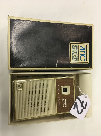 Vintage AITC Transistor Radio In Original Box