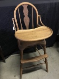 Antique Oak High Chair 41