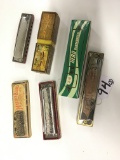Group Of (3) Vintage Harmonica's W/Boxes
