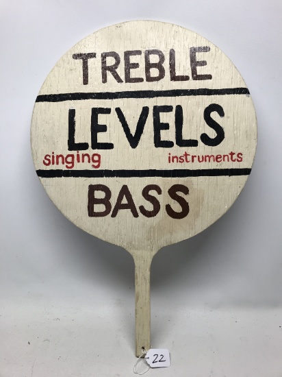 Cool Old Recording Studio Wood, Paddle Sign!