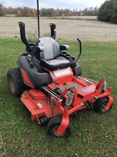 Simplicity Zero Turn Mower with 61" Deck and 28HP Motor