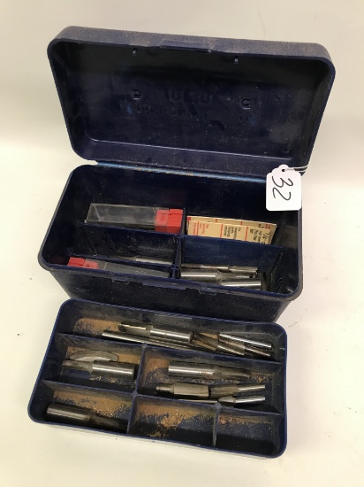 Box Of Router Bits & Fittings As Shown