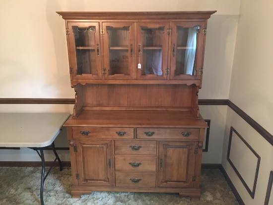 Quality Tell City Maple China Cabinet/Server