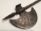 Unusual Middle Eastern Engraved Battle Axe