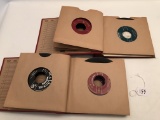 Two Books of 45 RPM Records with No Sleeves